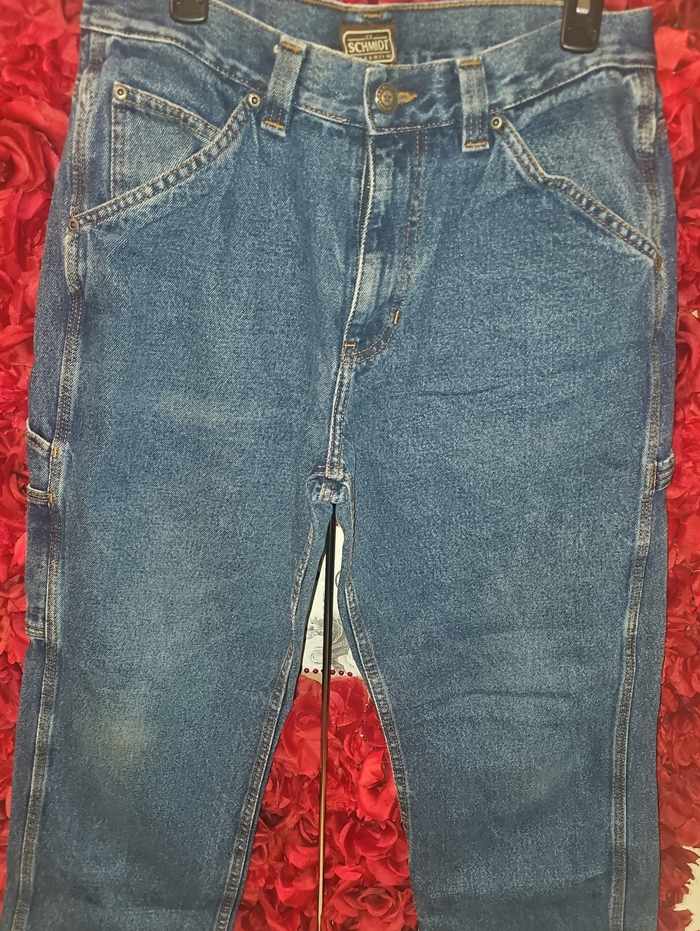 C.E. Schmidt Relaxed Fit Men’s Cargo Jeans in Medium Blue Size 32/32